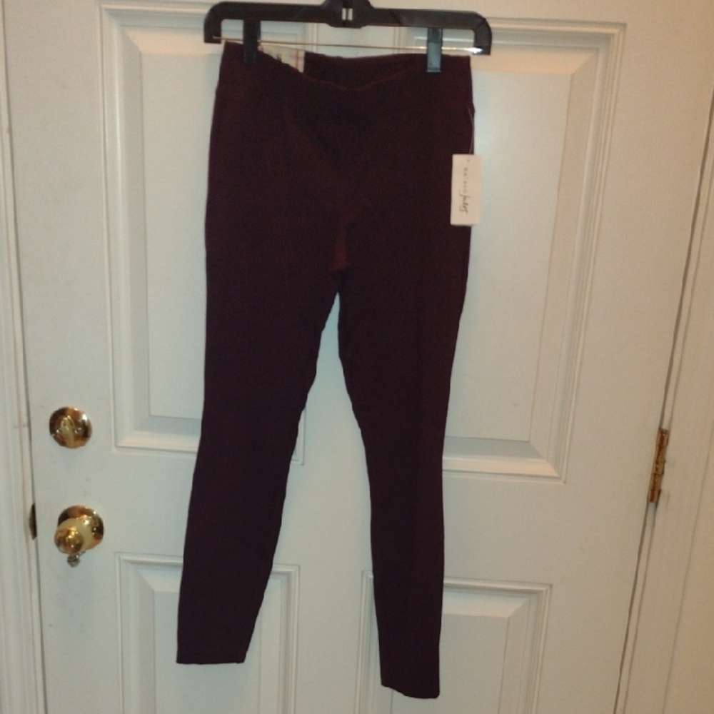 Burgundy Skinny Maison Jules Pants